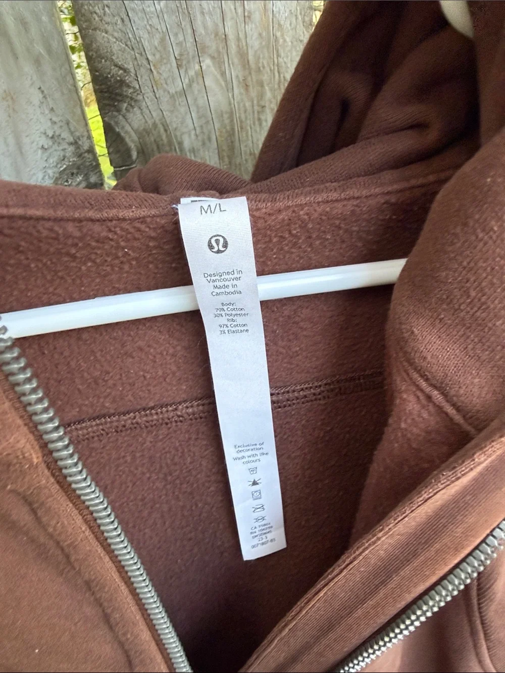 Lululemon Scuba Oversized Half-Zip Hoodie Roasted Brown W3DM4S *flaw* M/L